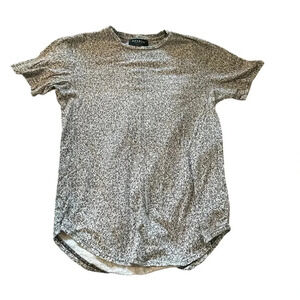 Pacsun Los Angeles Scalloped fit small white with black specks soft t-shirt